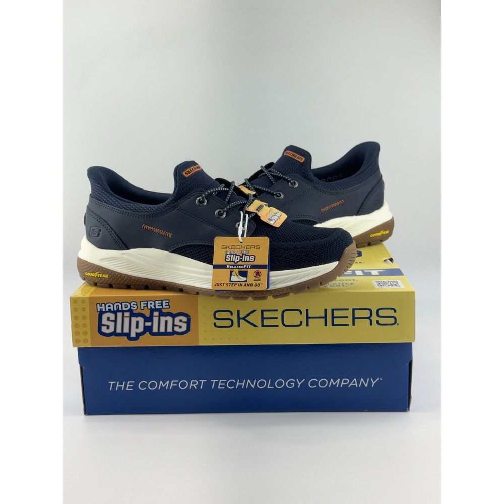 Skechers Meroe Slip-Ins Navy White Lifestyle  Shoes  Men's 205467-NVY Size 8